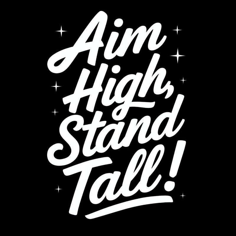 Aim High Stand Tall Motivationsbotschaft