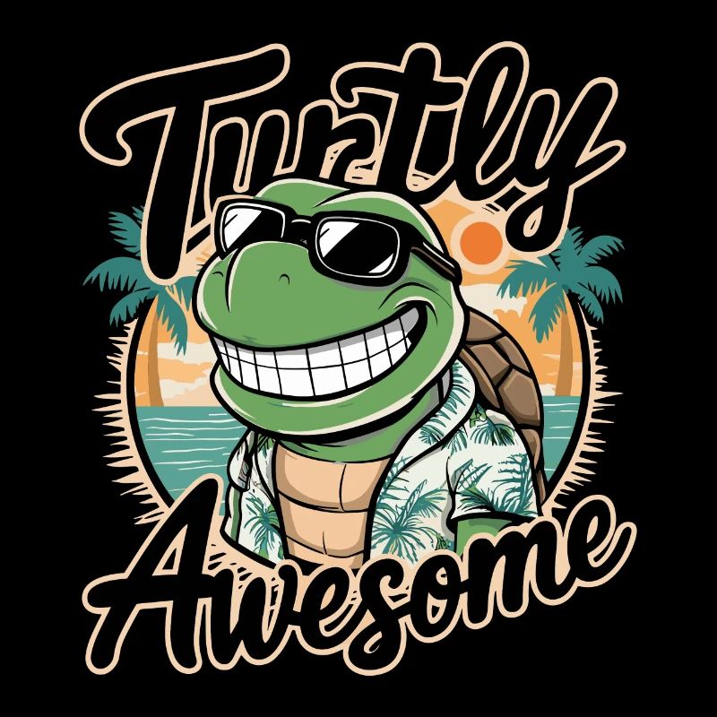 Funny Shield Greatest Saying Turtly Awesome