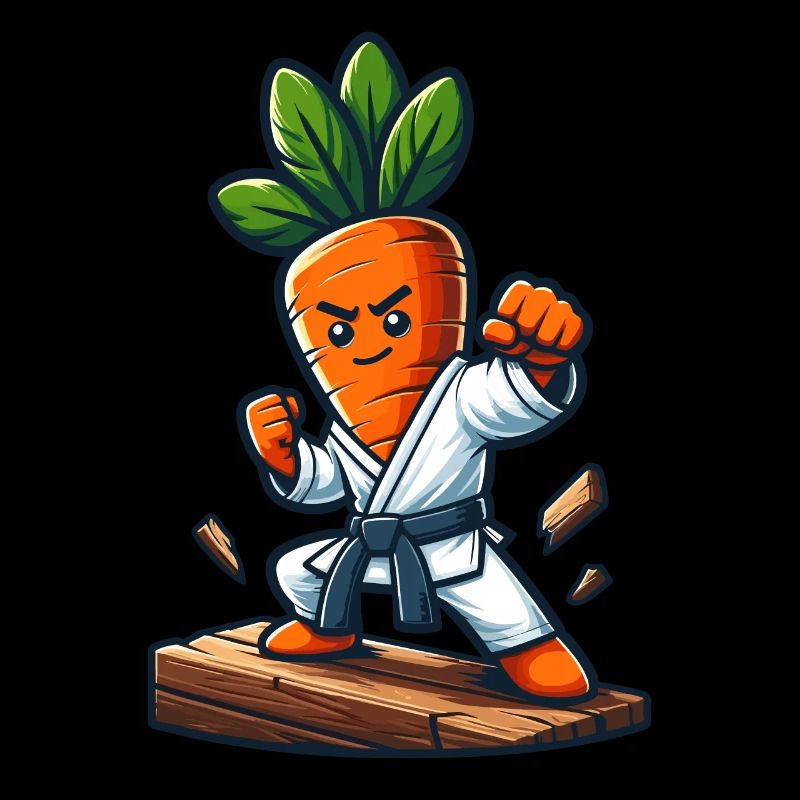 Karate Carrot Master Fighter Pose
