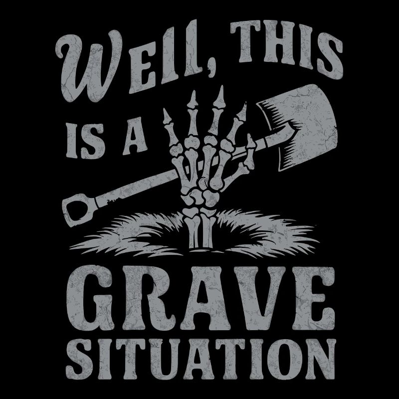 Skeleton Cemetery Pun Funny Saying