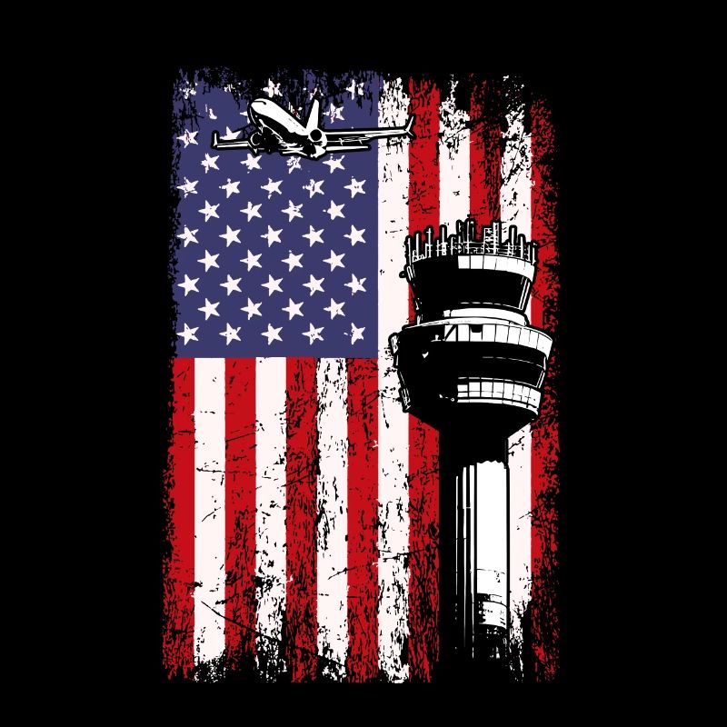 American Flag US, air traffic controller
