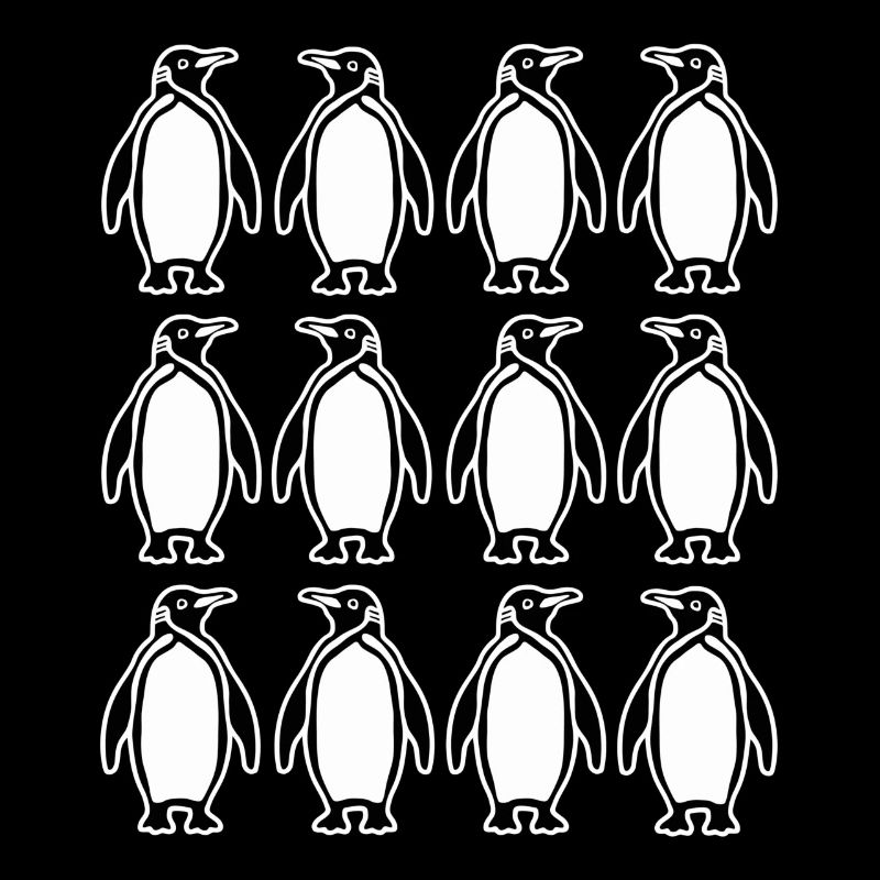 Minimalist Penguin Pattern Design