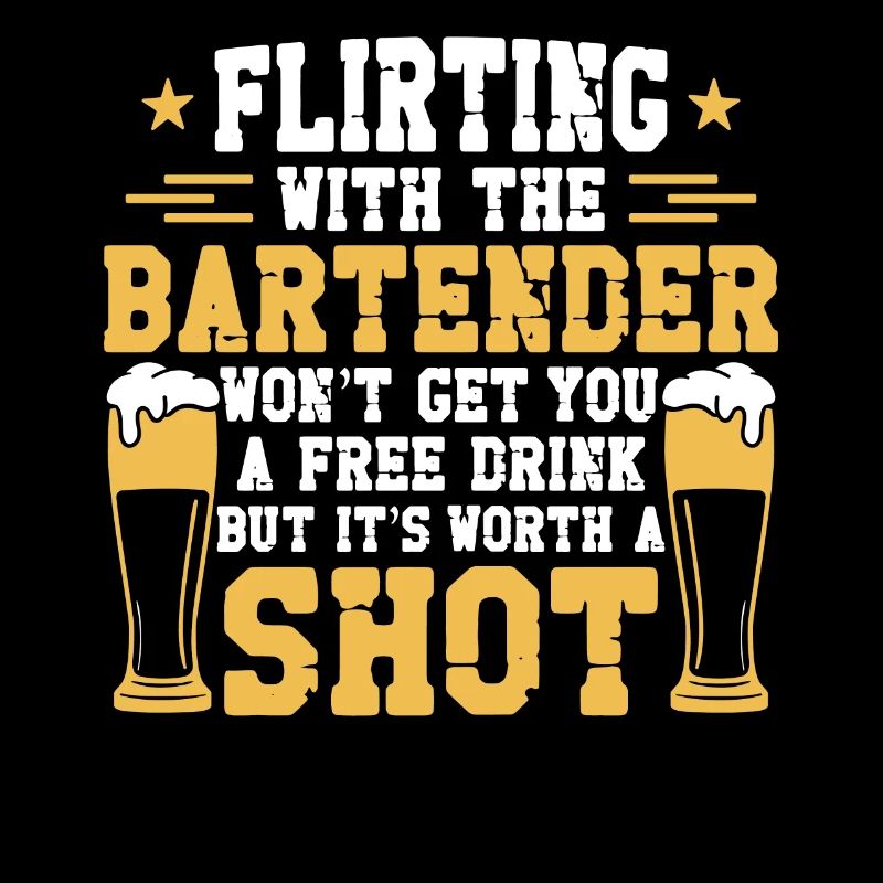 Bartender Mixologist Flirting With