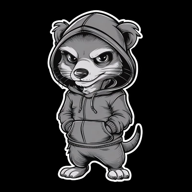 Suricate cool dans un sweat à capuche élégant