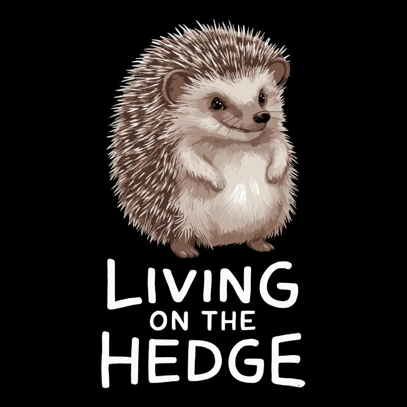 Lebend Auf Der Hecke Igel Mit Süßem Spruch