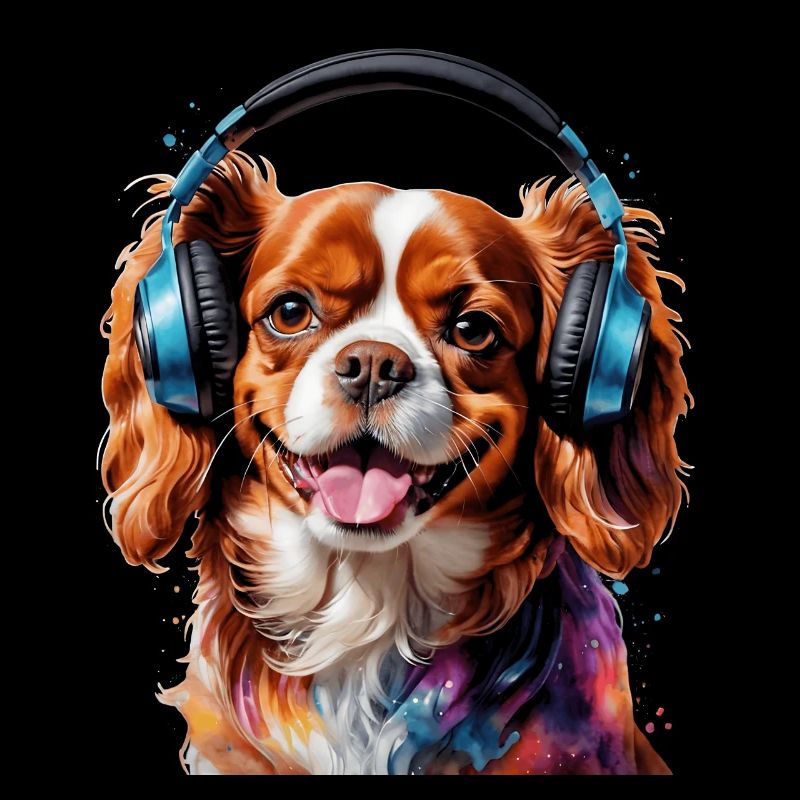 Cavalier King Charles Spaniel Casque Chien Impression