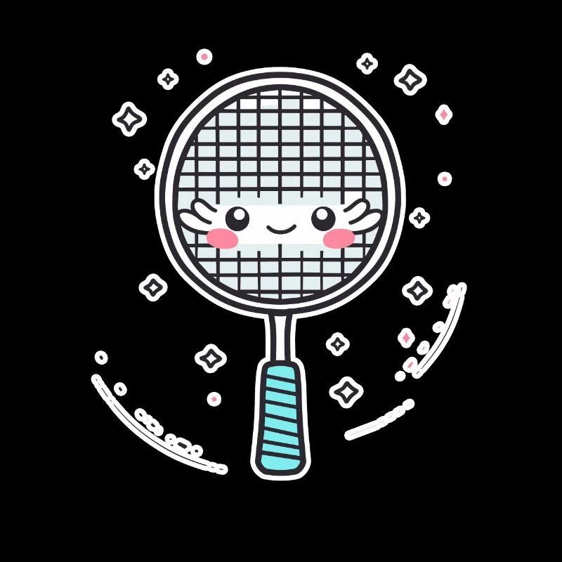 Badminton Racket Comic Look