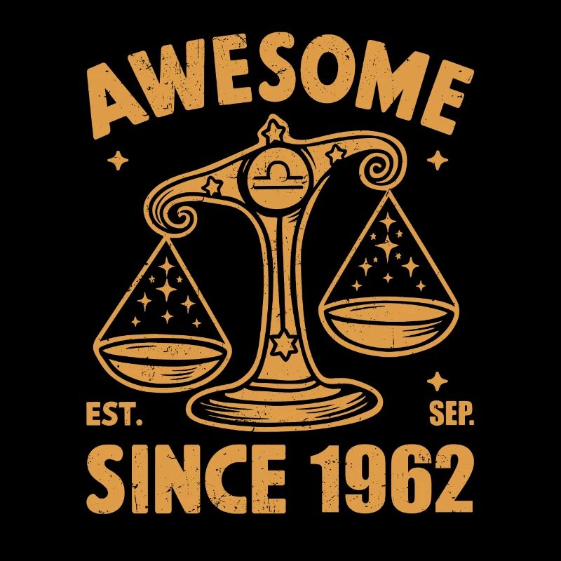 Awesome Since 1962 Libra Geburtstag