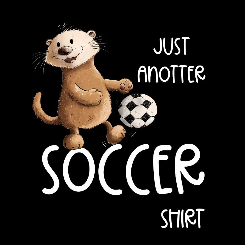 Droll Otter Playing Soccer Saying