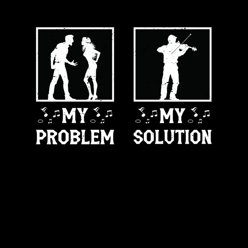 Fiddle Player My Problem My Solution Pictogram Dad