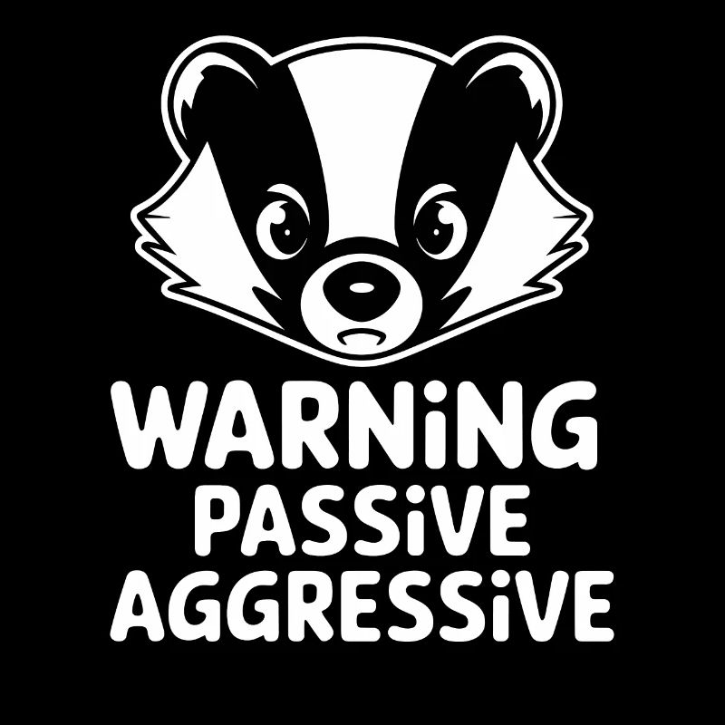 Attention passive agressive blaireau illustration