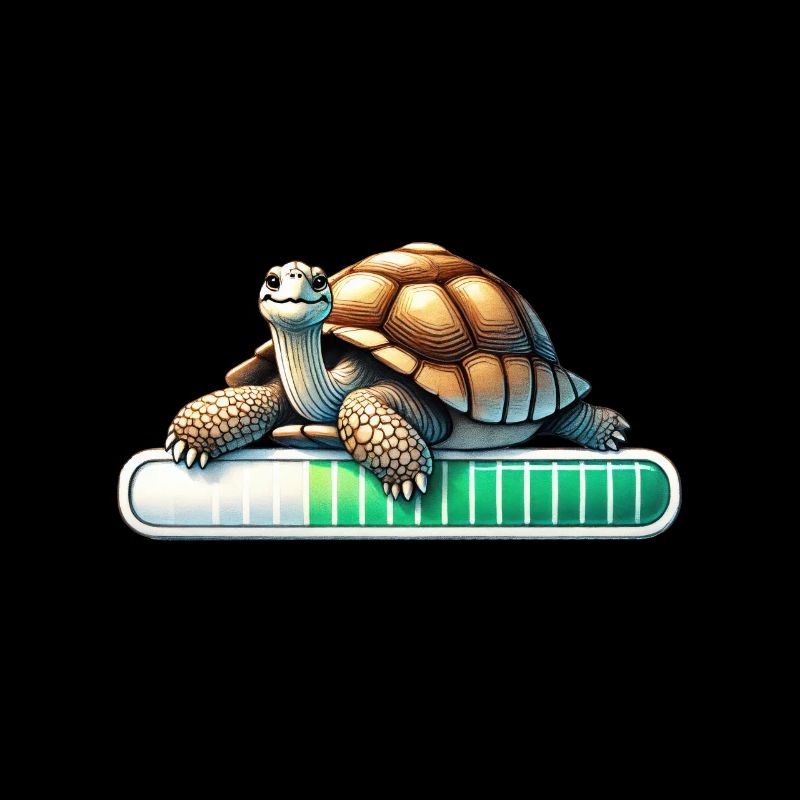 Langsame Fortschritte Schildkröte Illustration