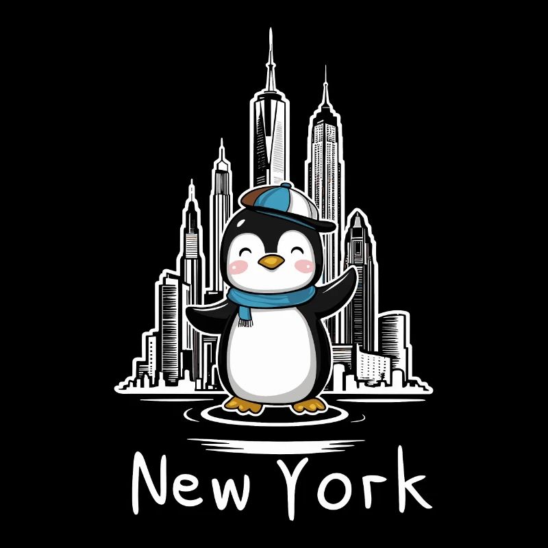 Pingouin mignon à New York