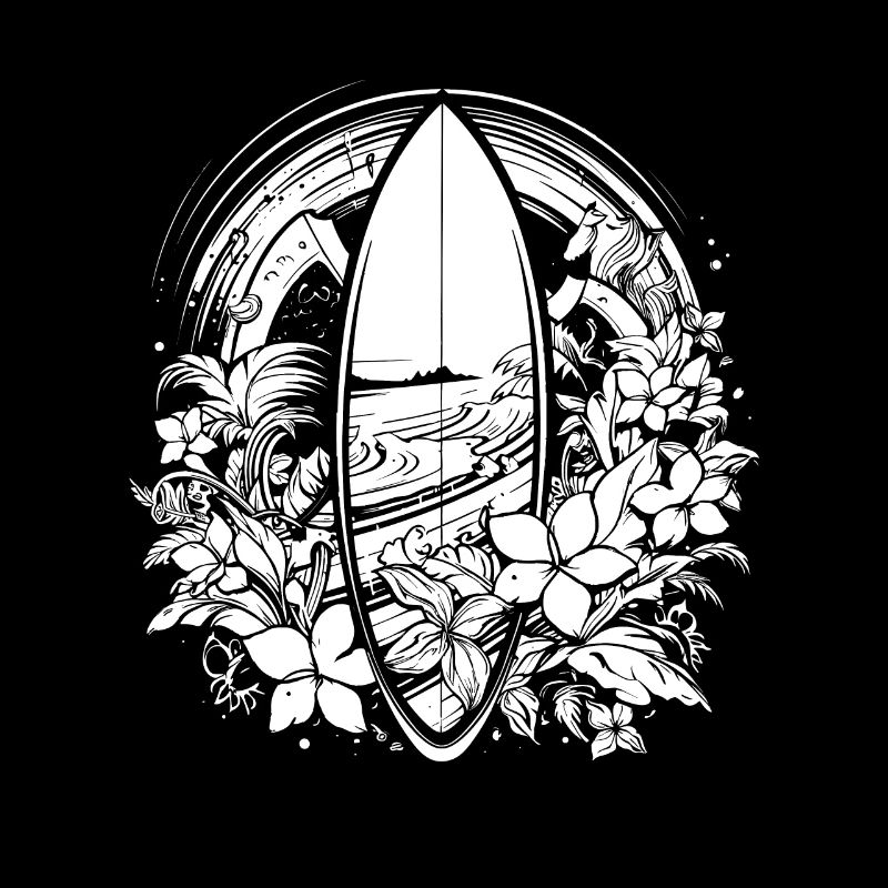 Surfboard Comic Style