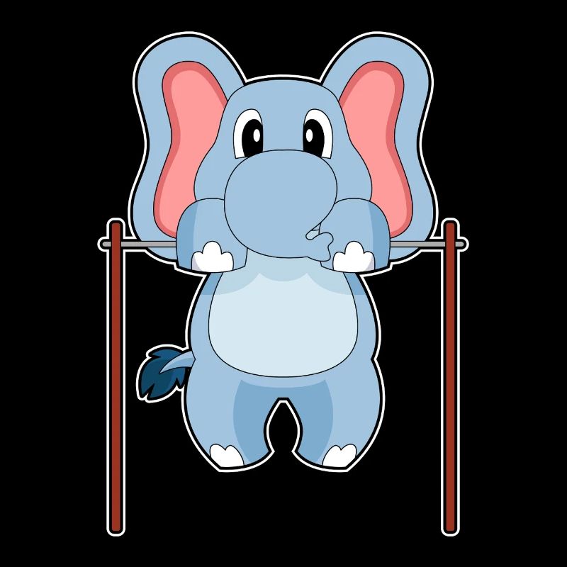 Eléphant Bodybuilder Tractions Musculation