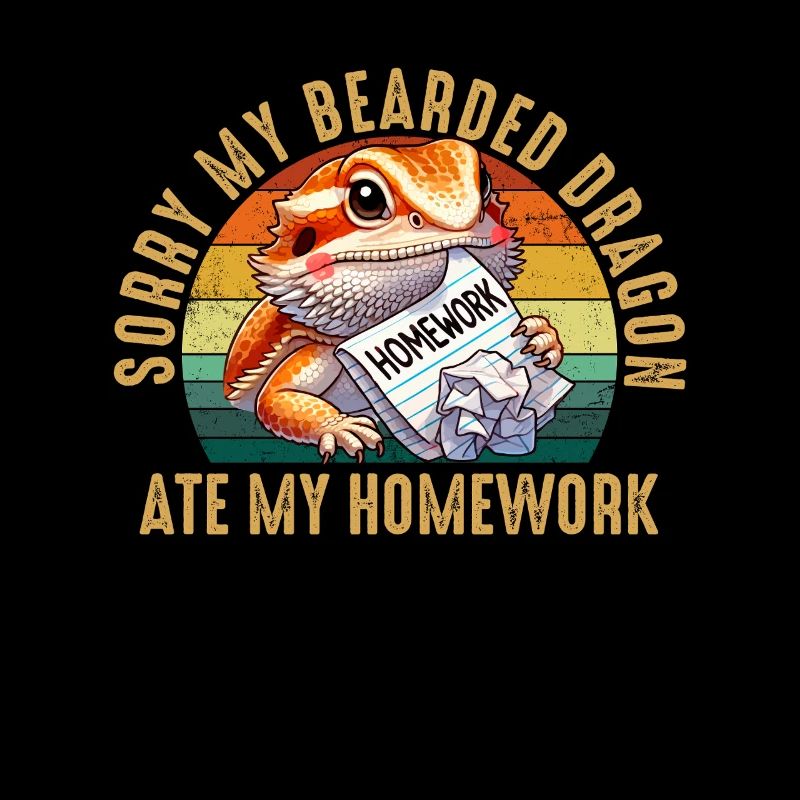 bearded dragon ate my homework, reptile bearded