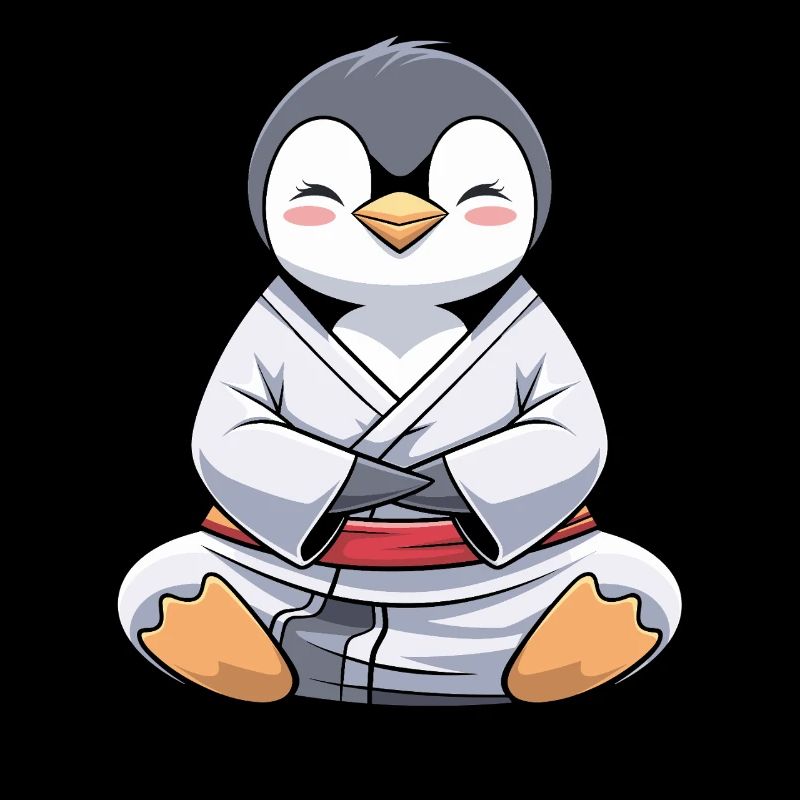 Judo Penguin Meditation Masterful