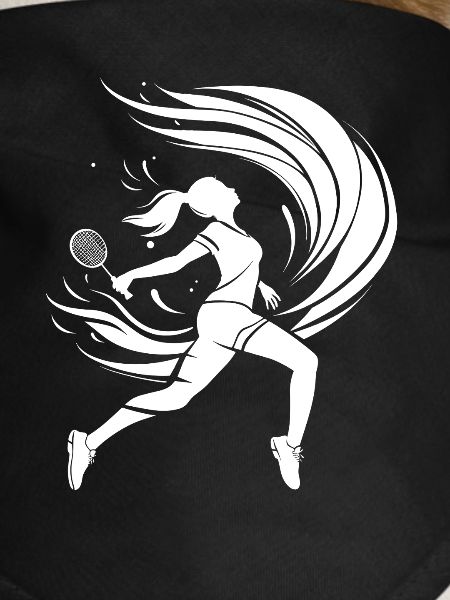 Badminton Player Drawing