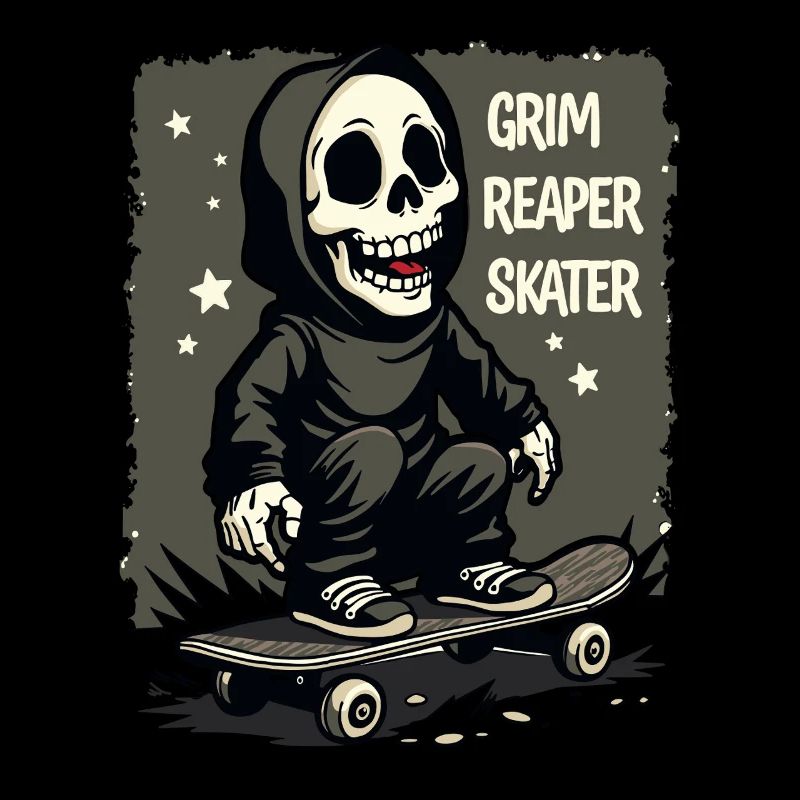 Skateboarding Sensenmann – Grim Reaper Style