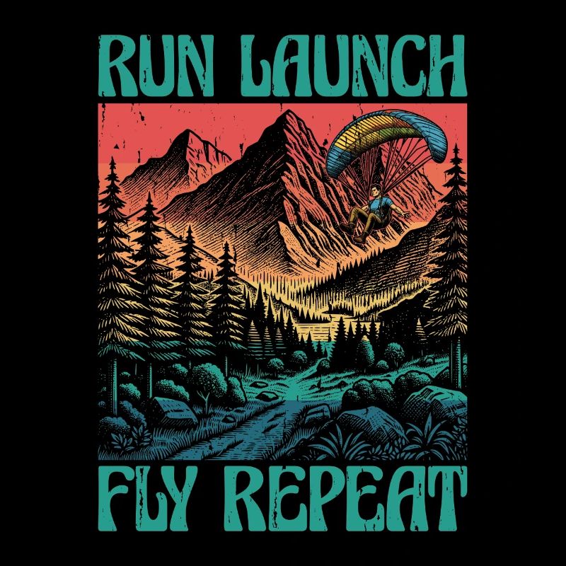 Paragliding Run Launch Fly Repeat Paramotoring