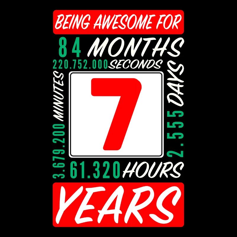 Enfants 7 Ans Anniversaire Mois Heures
