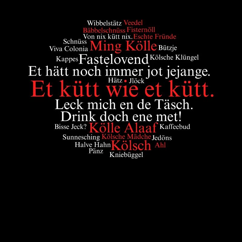 Cologne Kölsch Word Cloud Cologne Carnival Alaaf Kölle