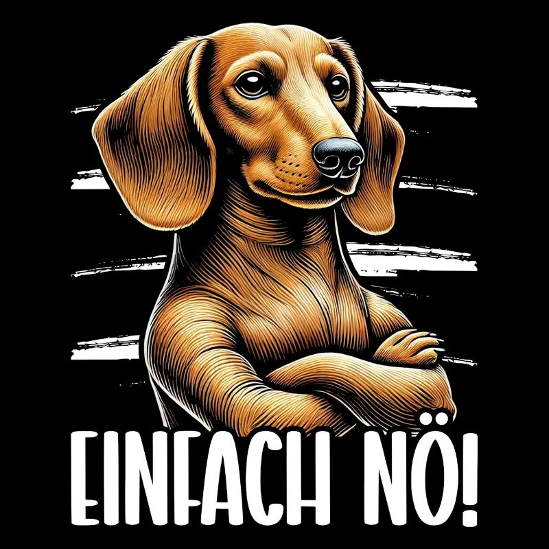 Einfach Nö Dackel Dachshund Dickköpfiger Hund