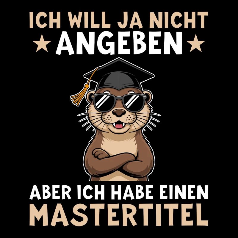 Masterabschluss - Otter mit Mastertitel