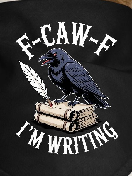 Raven quill and scrolls