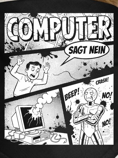 Retro Computer Comic Says No