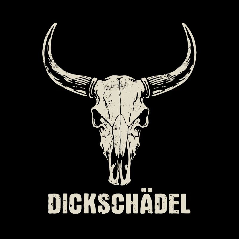 Bull's Head Skull with Horns - Thick Skull