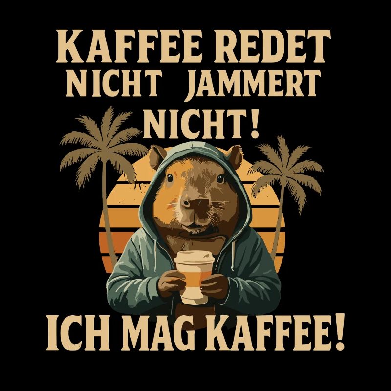 Capybara Coffee Saying Retro