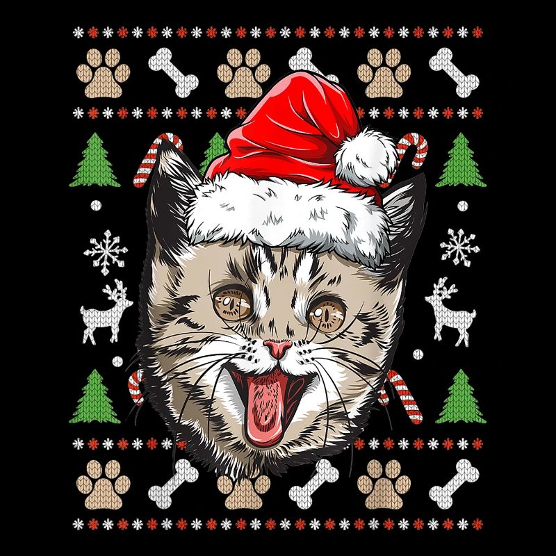 Hässlicher Weihnachtspullover Niedliche Katze Glückliche Geschenkidee