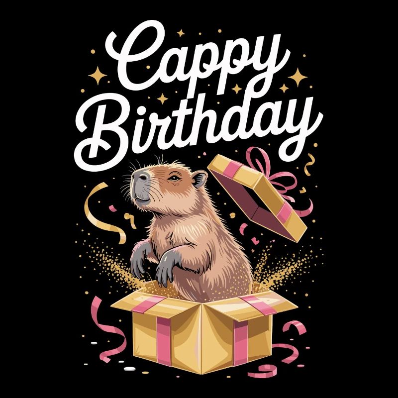 Capybara Birthday Cappy Birthday Funny Capy