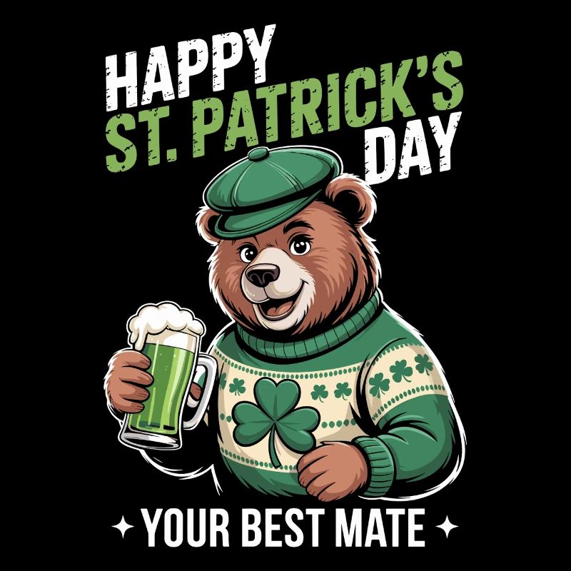 L’ours de Saint-Patrick au pelage vert