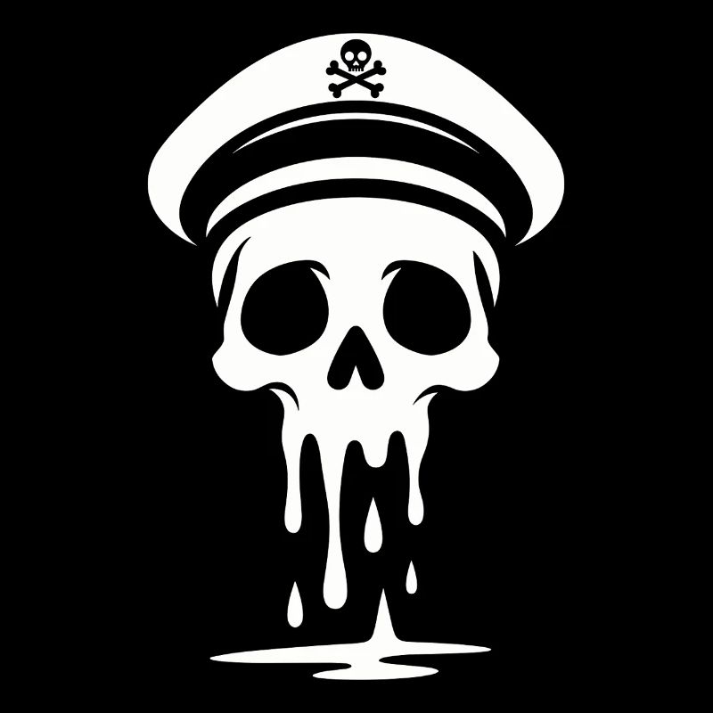 Melting Captain Skull Skull Captain Hat