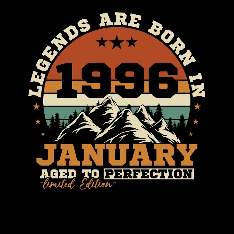 Januar 1996 Vintage-Retro-Geburtstagsgeschenk