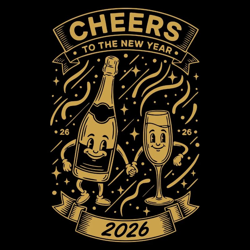 Prost auf das Design der Neujahrsfeier 2026