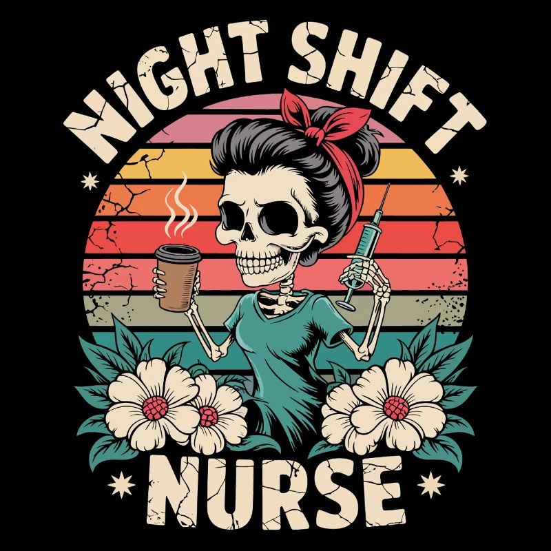 Infirmière de nuit rétro