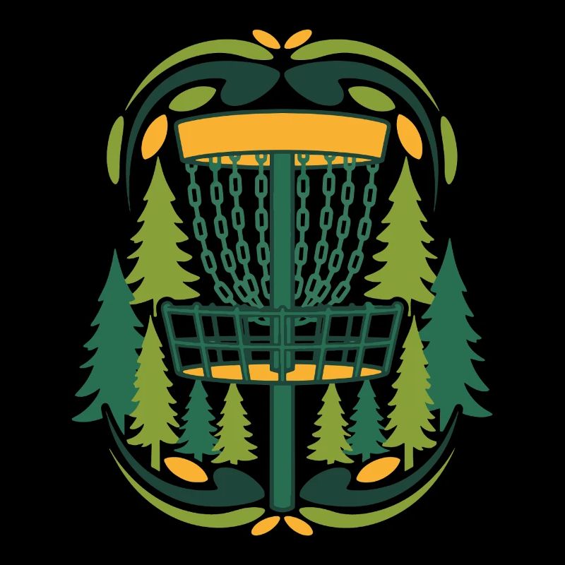 Forest Disc Golf Basket Flying Disc Szene
