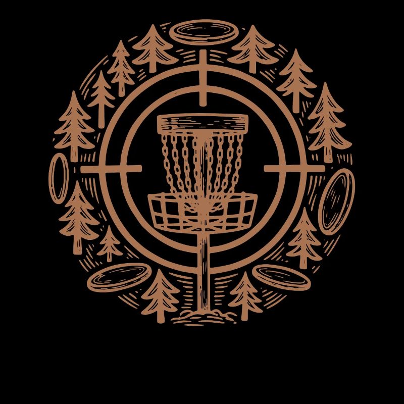 Disc Golf, panier, Disc Golf, Scène forestière