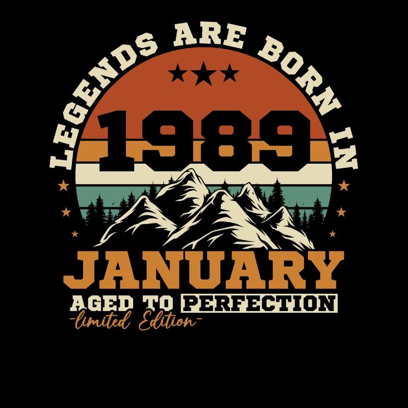 Januar 1989 Vintage-Retro-Geburtstagsgeschenk