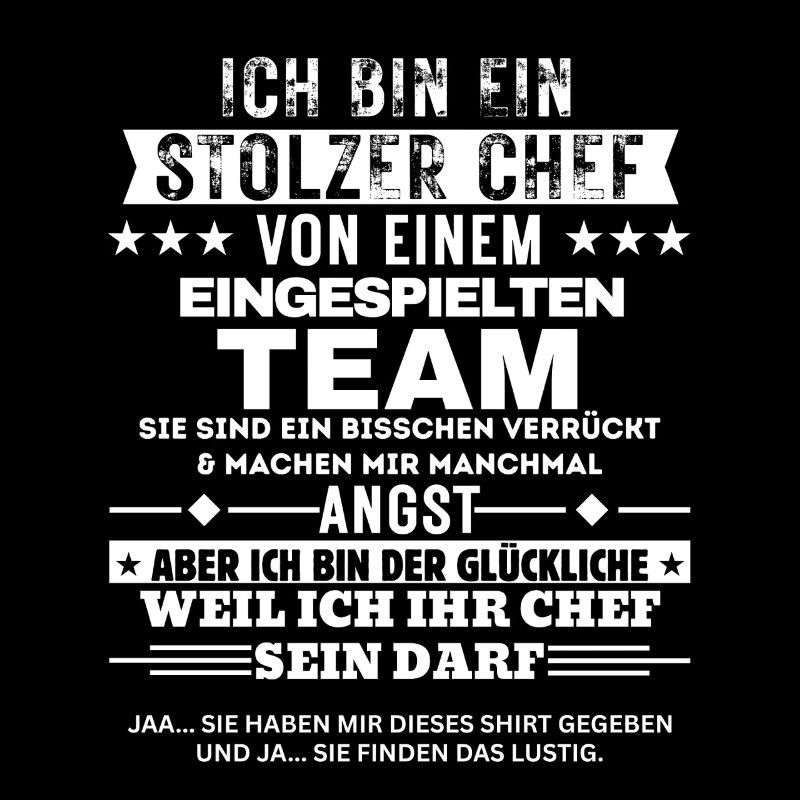 Stolzer Chef von einem eingespielten Team
