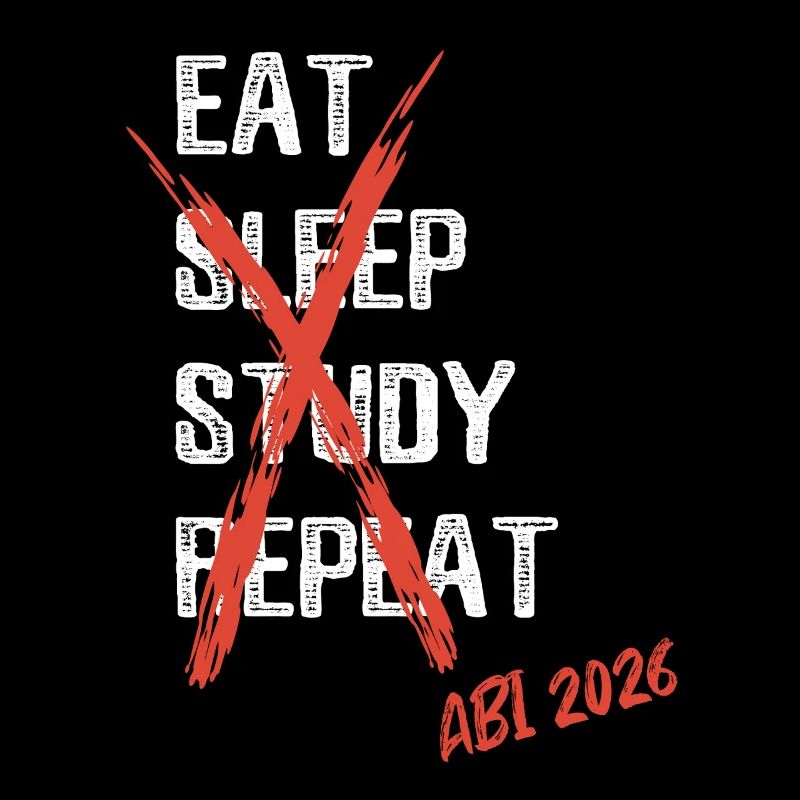 Eat sleep study repeat - Abi 2026 - Spruch