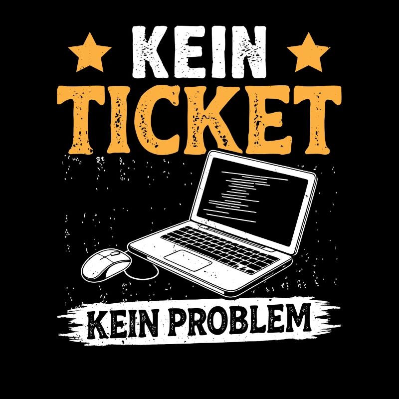 Nerd Computer KEIN TICKET KEIN PROBLEM LUSTIG