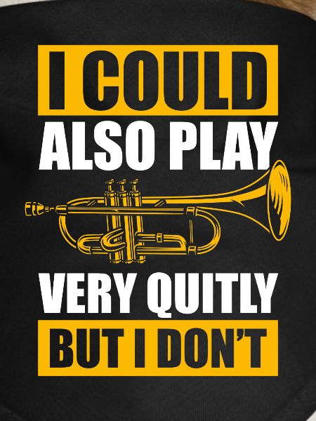 Play very quitly trumpet player