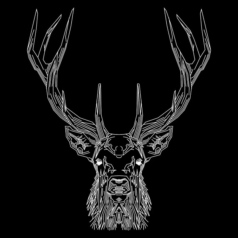 Tech Deer – Geometric Deer in White