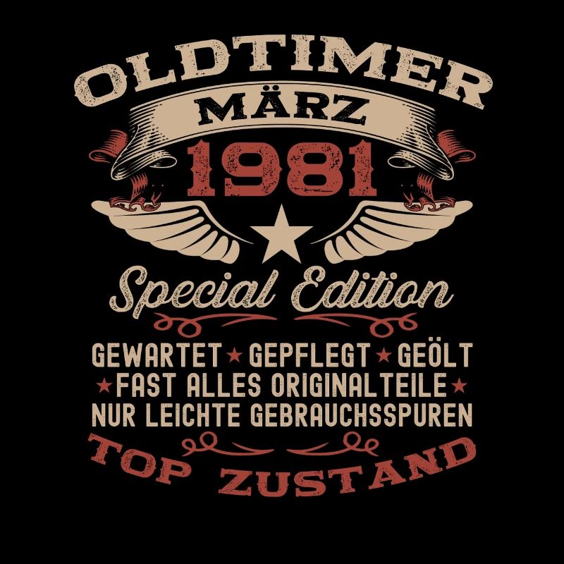45. Geburtstag Geschenk Mann Oldtimer März 1981