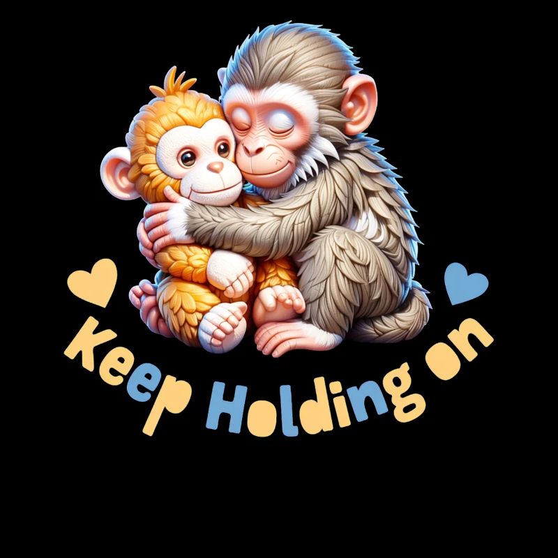 Hugging Monkeys Keep Holding On