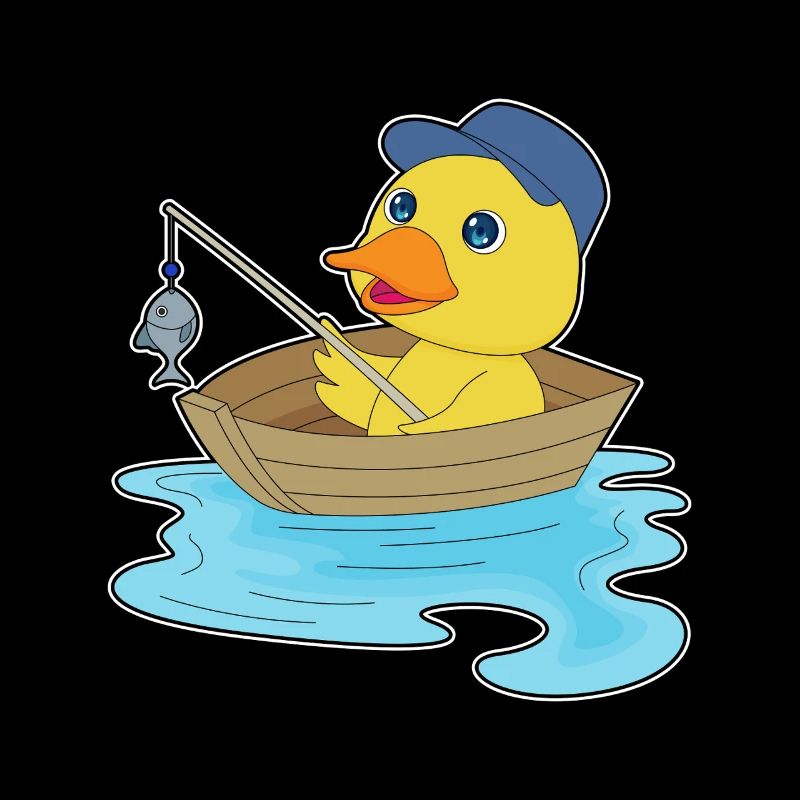 Pêche au poisson canard pêcheur